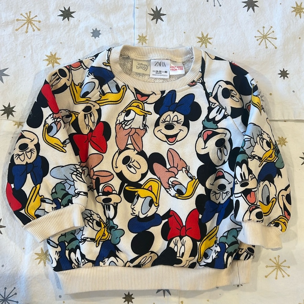 Zara Disney sweatshirt - 9-12 months, like new